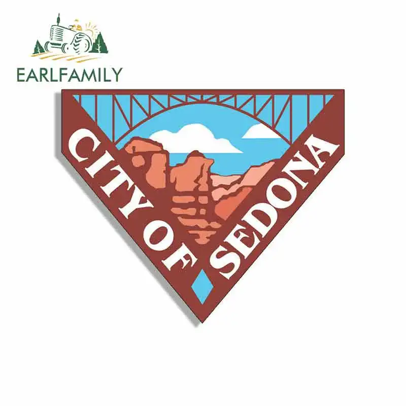EARLFAMILY 13 см x 10 6 для Sedona Arizona City Logo забавные автомобильные наклейки RV VAN 3D DIY изящная