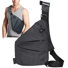 Мужская поясная сумка, держатель для телефона, мягкая Спортивная нагрудная сумка, холст, для путешествий, на одно плечо, Повседневная сумка-мессенджер