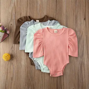 

Toddler Baby Girl Clothes 1/2 Puff Sleeve Romper Jumpsuit 1Pc Outfit