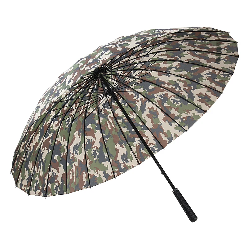 

Fashion 24K Camouflage Business Long Handle Umbrella Men's Oversized Windproof Waterproof Umbrella Outdoor fishing Golf Umbrella