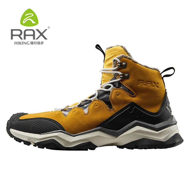 

RAX Winter Men women Hiking Shoes fur Lining Snow Boots Outdoor Hunting Boots Waterproof Mountaine Shoes Men Climbing Shoes