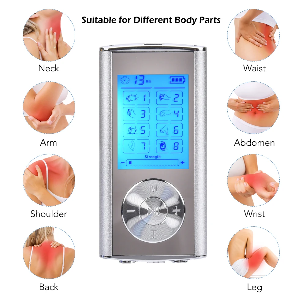 8 Modes EMS Muscle Stimulation Treatment Device Body Massage Pain Relief Electric Pulse Physiotherapy Tens Electroestimulador
