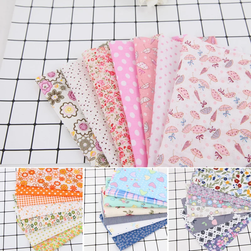

25x25cm Colorful Cotton Fabric Printed Cloth Sewing Quilting Fabrics for Patchwork Needlework DIY Handmade Accessories