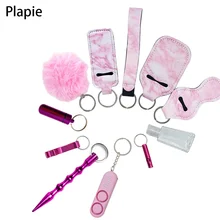 Alarme de sécurité personnelle, 11 pièces, Mini produit d'auto défense, porte clés multifonction pour fille, ensemble de garde loup d'auto défense, offre spéciale