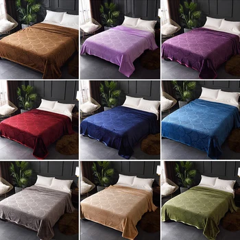 

Fuzzy Fur Embossing Flannel Throw Blanket Soft Warm Mat Winter Sheet Bedspread For Bed Sofa Living Room Mechanical Wash