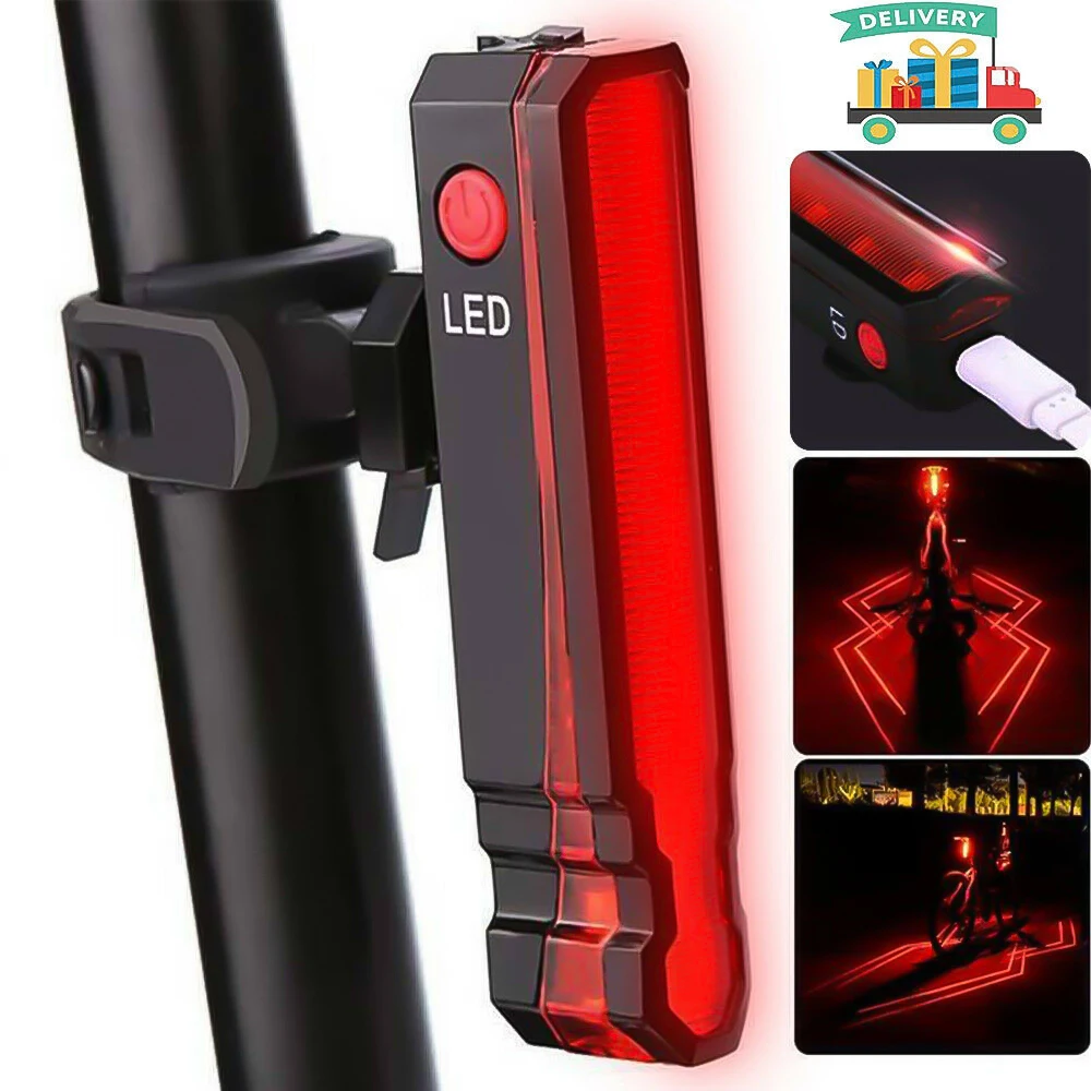 Folding Laser LED Bike Light Practical Bicycle Safe Warning Taillight USB Rechargeable Light IPX5 Waterproof Cycling Lamp Folding Laser LED Bike Light Practical Bicycle Safe Warning Taillight USB Rechargeable Light IPX5 Waterproof Cycling Lamp