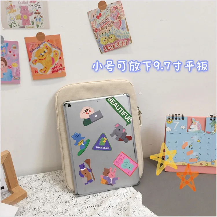 13 Inch Cute Cat Laptop Sleeve Bag For Mac Ipad Pro15 inch Thick Cotton Laptop Tablet Inner Case Keyboard Ipad Air 4 10.5 inch