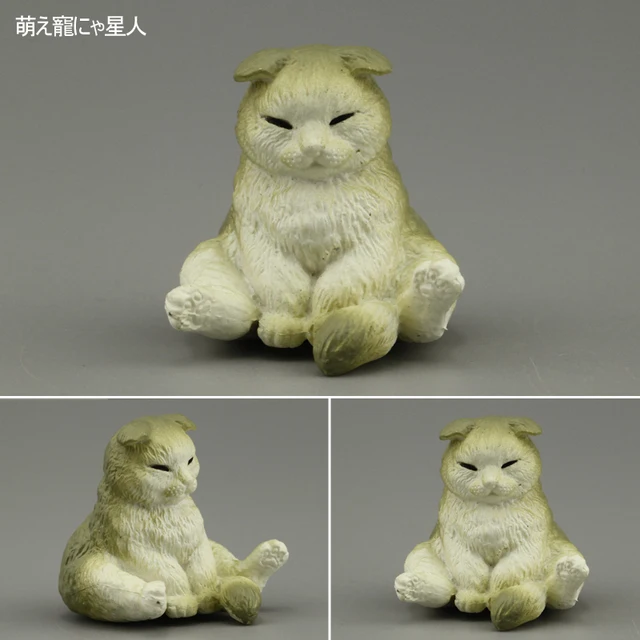 Japanese genuine bulks 10 sets cute pets black kitten Ragdoll Burmilla Shorthair Exotic Ocicat Manx Tuxedo Cat desktop figures 6