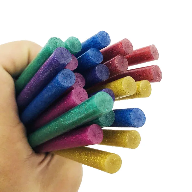 30Pcs/set Colored Hot Melt Glue Sticks 7mm Adhesive Assorted Glitter Glue  Sticks Professional For Electric Glue Craft Repair - AliExpress