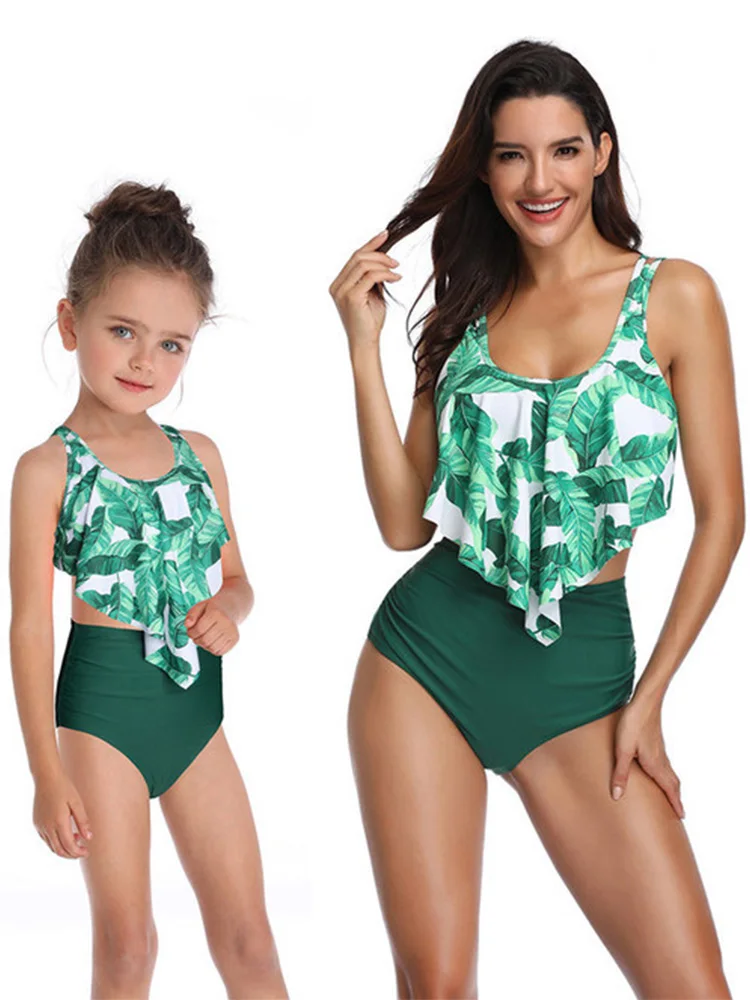 

Two Piece Swimsuit Mom Baby Girl Clothes Matching Outfits Family Matching Clothes Swimsuit Mommy and Me Clothes Swimwear
