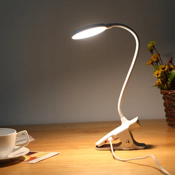 

Clip Table Lamp Touch Switch 3 7000K Eye Protection Dimmer USB Rechargeable LED Desk Light For Study Reading