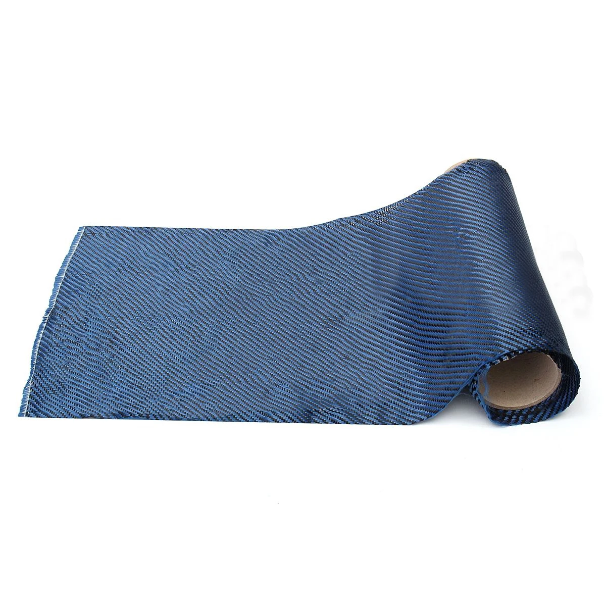 30*100cm Carbon Fiber & Blue Kevlar Mixed Fabric 200g Carbon Aramid Cloth