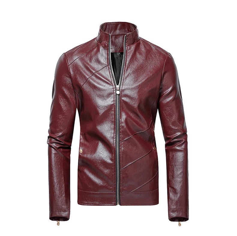 Новинка весны года; воротник-стойка Chaqueta Cuero Hombre