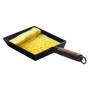 

Cast Iron Non Stick Heat Resistant Omelette Thickened Kitchen Rectangle No Coating Tamagoyaki Mini Japanese Style Frying Pan