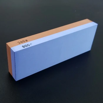 

Double-sided 240/800 grit white corundum sharpening stone professional kitchen knife sharpener terrazzo grinding knife system
