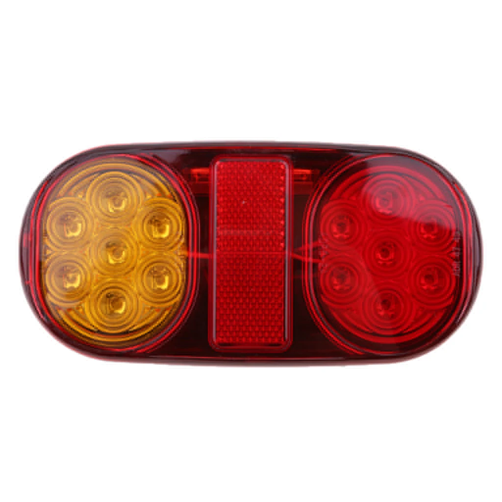 2X 6.5'' LED Waterproof Oval Red Trailer Lights Rear Stop Turn Signal Parking Tail Brake Lights for Boat Trailer Truck