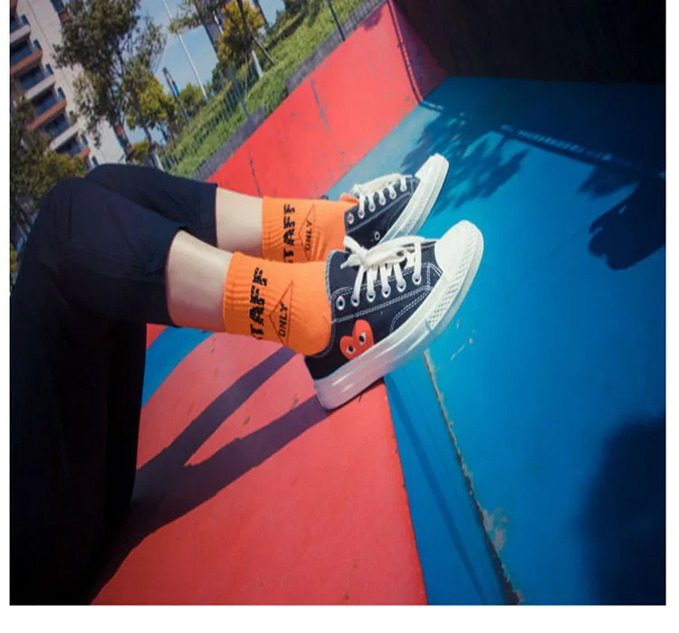 Осенние модные хип-носки женские удобные дышащие носки скейтбордиста письмо Harajuku впитывающие носки девушки DSW404