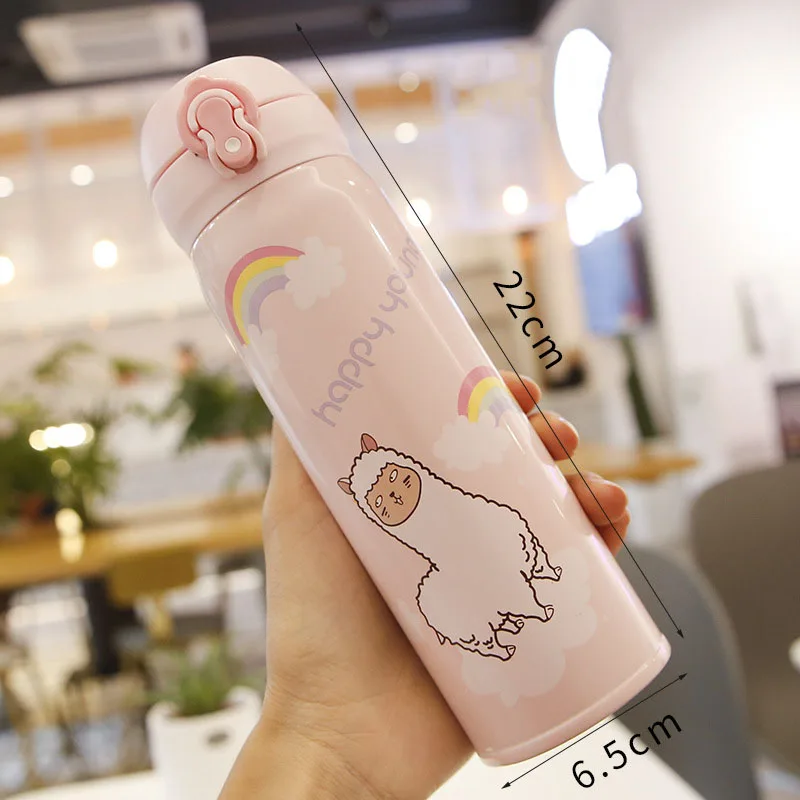 Мультяшная Милая Вакуумная бутылка для воды из нержавеющей стали портативная с