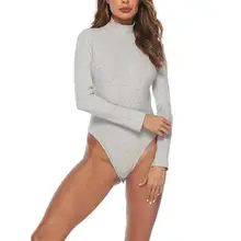 Sexy Bodysuits Autumn Fashion Womens Long Sleeve Turtleneck Solid Color Romper Combinaison Pantalon Femme 2019 New Hot Sale E Sexy Bodysuits Autumn Fashion Womens Long Sleeve Turtleneck Solid Color Romper Combinaison Pantalon Femme 2019 New Hot Sale E