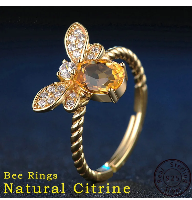 Женское кольцо из стерлингового серебра 925 пробы, природный Аметрин, ювелирное изделие из камня, 18K позолоченные кольца с драгоценными камнями, Модный маленький подарок для влюбленных