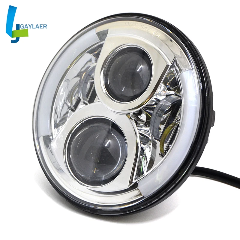 

7 in. LED Motorcycle Headlight H4 H13 Phare Farol Moto Headlamp Head Light for Harley Softail Cafe Racer Chopper