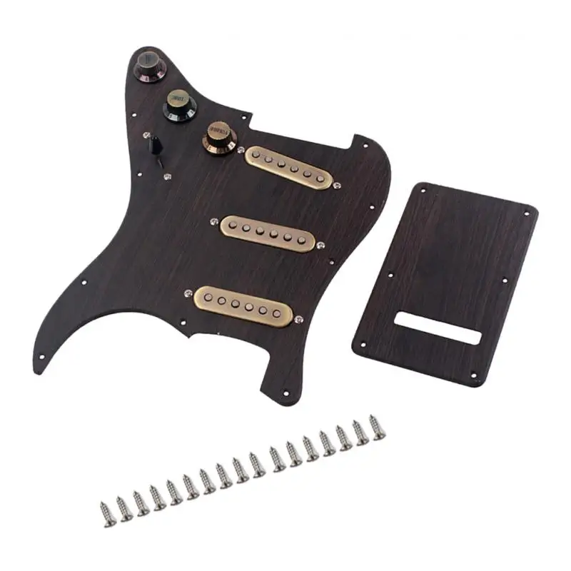 Prewired Loaded Alnico V Pickguard Set Rosewood For ST Guitar Pickups Metal Prewired Loaded Alnico V Pickguard Set Rosewood For ST Guitar Pickups Metal