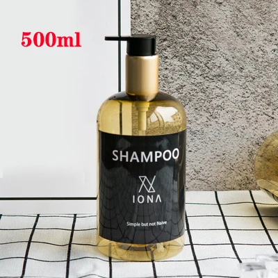 shampoo 500ml Диспенсер для мыла, бутылка для кухонного дезинфицирующего средства для рук, бутылка для косметики, шампуня для мытья тела, бутылки для лосьона, инструменты для наружного путешествия - Цвет: shampoo 500ml