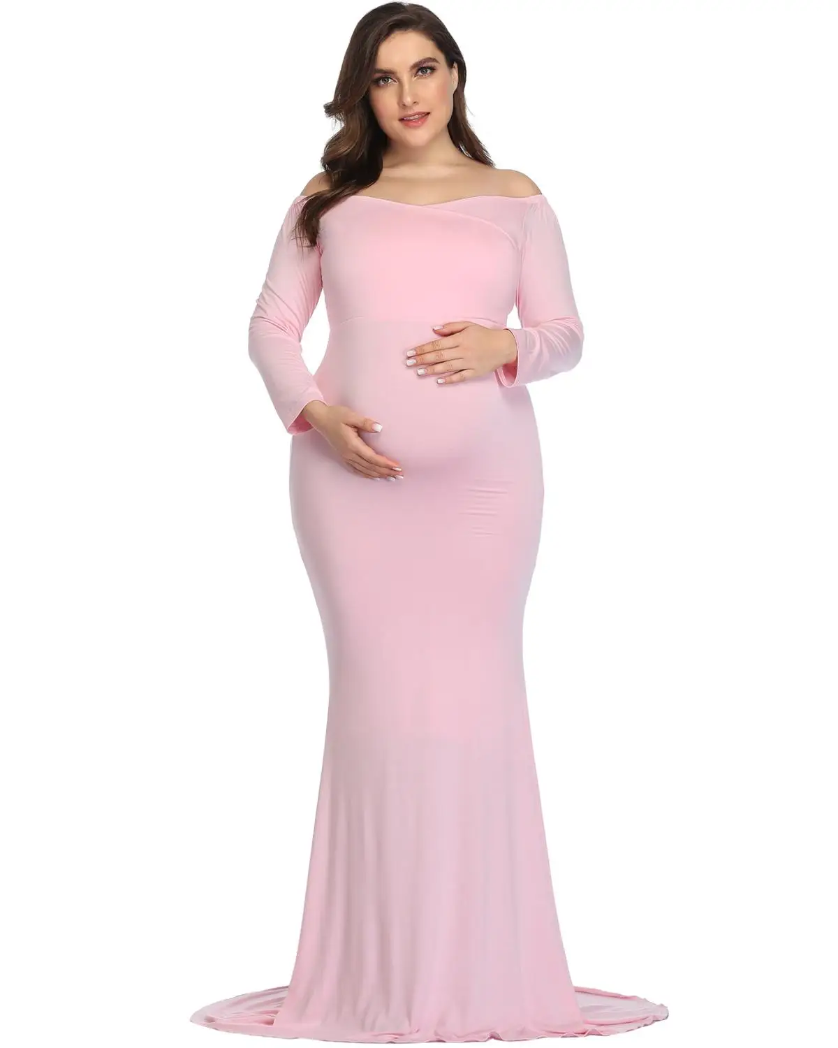 baby pink fitted dress