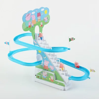 Peppa pig Джордж развивающие игрушки электрическая музыкальная дорожка лестница скользящая пластиковая игрушка детский игровой дом Свинка Пеппа подарок на день рождения - Цвет: 03