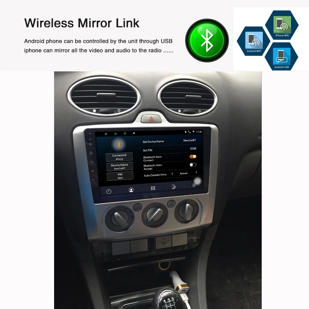 Android 8,1, Автомагнитола для Ford Focus, автомагнитола, gps навигация, автомобильная стерео радио, Кош, беспроводная зеркальная связь, авто радио, Карро
