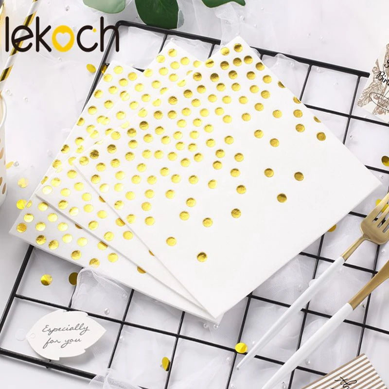 Lekoch салфетки для стола из белого золота, квадратные салфетки, Карманный платок для свадьбы, дня рождения, дома, вечерние, отеля