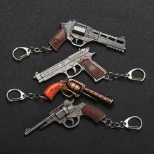 Game PUBG P92 Sand Eagle Pistol Revolver Weapon Model Keychain Key Ring For Game Lover Gift High Quality Men Couples Best Gift(China)