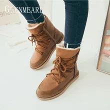 Женские зимние ботинки; теплые зимние ботинки; ботильоны на шнуровке; женская повседневная обувь из плюша на платформе; botas Mujer; Новое поступление года; размера плюс