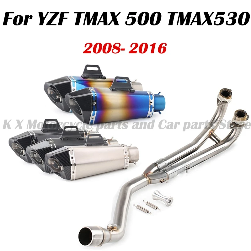 

Slip on For YZF TMAX 500 TMAX 530 TMAX530 2008-2016 Motorcycle Exhaust Front Full System Connect Link Pipe Muffler Tube