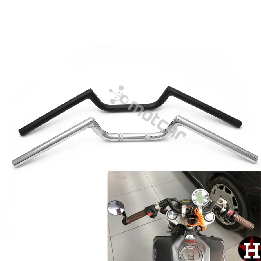

Universal Fit Chopper Cafe Racer Cruiser Bobber Tracker Motorcycle Handlebar Chrome 7/8" 22mm Handlebar High-Rise Drag Bar
