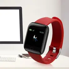 Astuto Della Vigilanza Del Braccialetto di Colore Dello Schermo di Frequenza Cardiaca Pista di Monitoraggio Della Pressione Arteriosa Movimento IP67 Impermeabile 116 PIÙ IL Contapassi