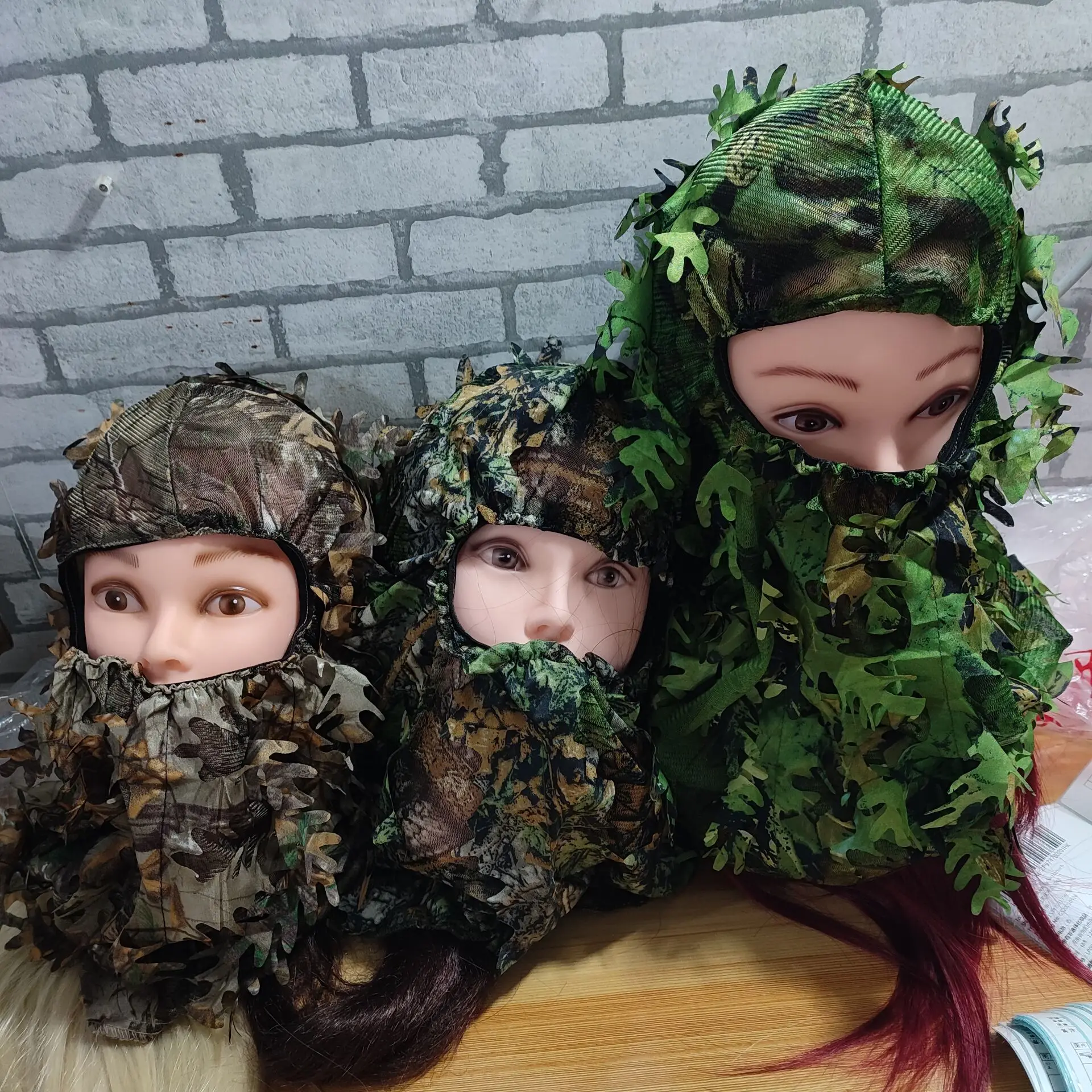 3D Leaf Mask Cap Integrated Camouflage Headgear Hood Hunting Accessories For Hunting