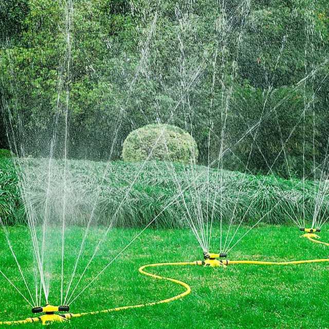 360 stopni automatyczny zraszacz obrotowy głowica podlewanie trawa trawnik rośliny przedszkole
