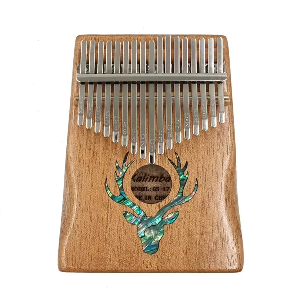 

Beginners Elk Pattern Kalimba 17 Key Instrument Musical Keyboard Musical Thumb Piano Instrument