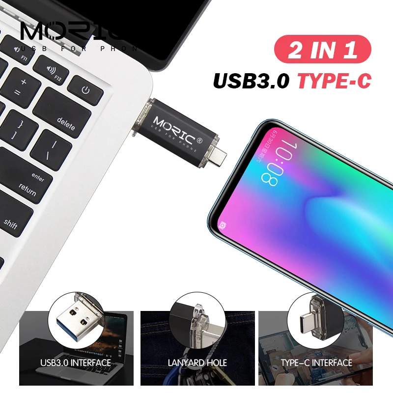Высокоскоростные флеш-накопители USB 3,0 типа c, флешка, usb ключ, 64 ГБ, 32 ГБ, 16 ГБ, 128 ГБ, ручка-драйвер, персонализированная флеш-память Clef USB3.0
