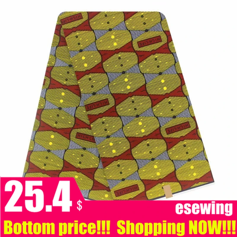Африканский настоящий голландский воск 6 ярдов Африканская Хлопковая ткань высокого качества голландская африканская вощеная ткань принтом Нигерия Анкара