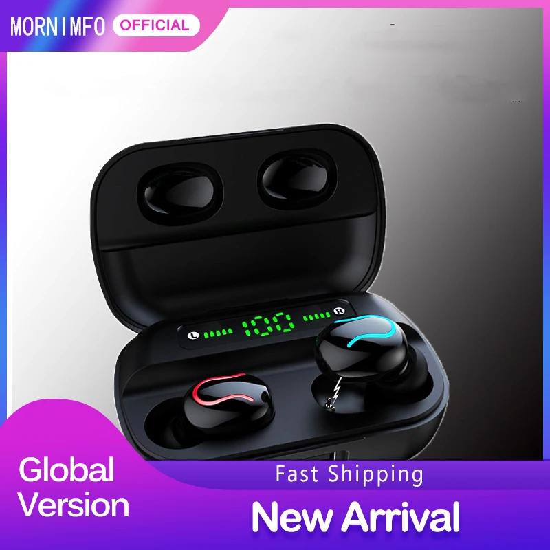 

Wireless Earbuds TWS LED Display Bluetooth V5.0 Earphones Sports Waterproof HiFi Stereo Sound Headsets Fingerprint Touch Earbuds