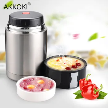 

800/1000ml Double Wall Stainless Steel Thermos Food Soup Containers Large Capacity Vacuum Flasks Lunch Bento Box Thermocup
