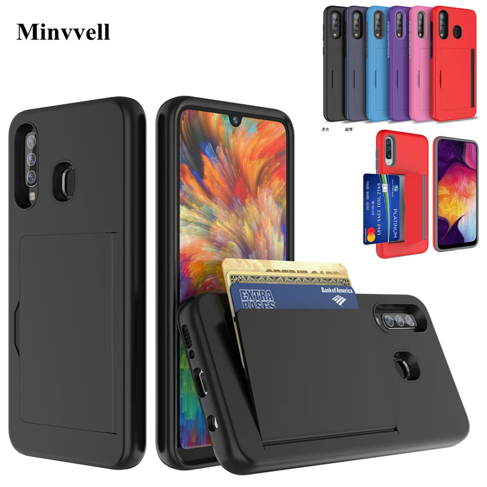 Per Samsung Galaxy A50 Custodia Sm-A505Fn/Ds Candy Color Armatura Biglietto Da Visita Slot Cover Per Samsung A50 6.4 "A505Fm Coque Funda