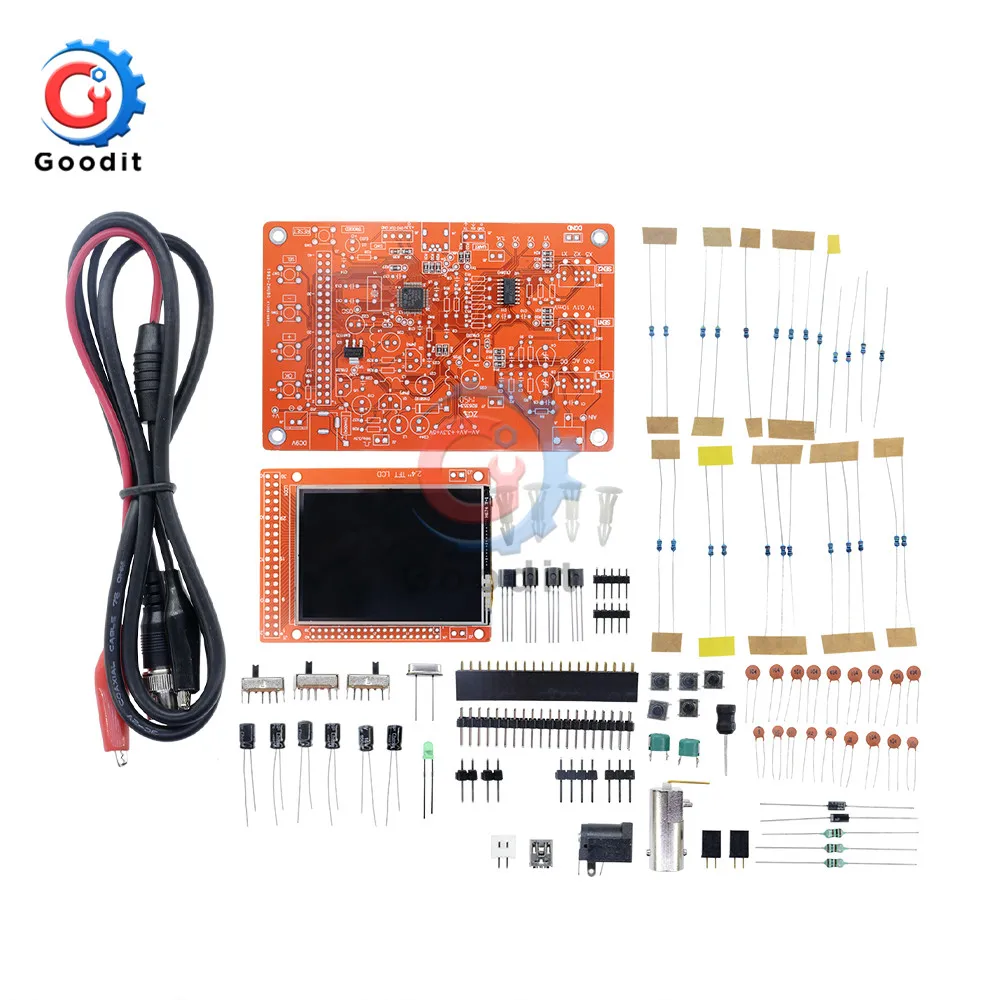 Цифровой Oscillocope с зондом крокодил макетная плата электронный обучающий комплект осциллограф DIY Kit