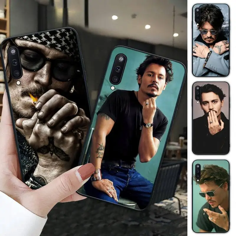 Yinuoda Johnny Deep black soft phone case cover for Samsung galaxy M 30S A6 A7 2017 2018 A10 A20 E A30S A40 A50 A70 A80 funda | Мобильные