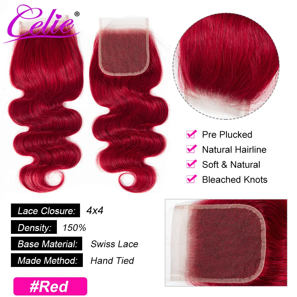 Tinashe-4x4-Lace-Closure-1B-27-30-Red-Burgundy-Honey-Blonde-Ombre-Brazilian-Body-Wave-Human