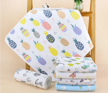 

Cotton Baby Crib Mattress Foldable Washable Muslin Baby Waterproof Mattress Bed Sheet Infant Change Mat Cover Baby Bedding