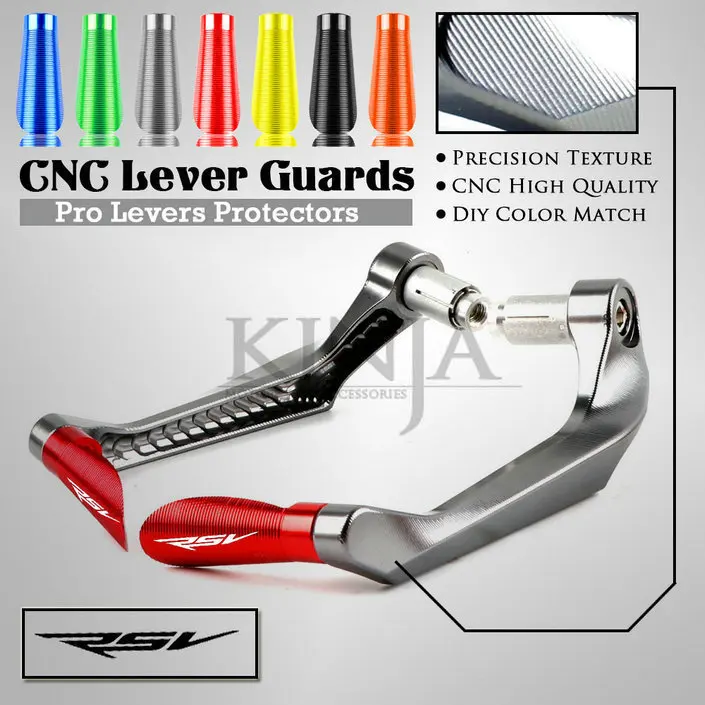 7/8&quot 22mm Universal CNC Aluminum Motorcycle Brake Clutch Levers Hand Guard Protection For Aprilia RSV4 FACTORY/RR RSV MILLE / R |