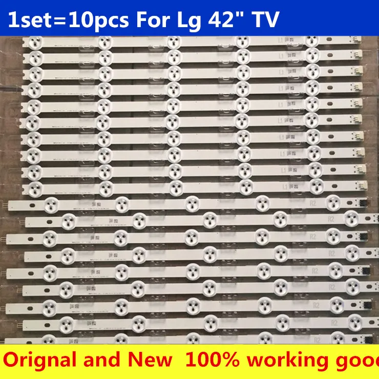 10 шт. Светодиодные ленты для LG42LA615S-ZB 42LN5707-ZA 42LN5708-ZA 42LN570R-ZA 42LN570S-ZA 42LN570U-ZA 42LN570V-ZA 42LA615V-ZE 42LA615V